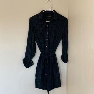 Button down flannel dress